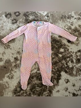 Magnetic Me Light Pink Polka Dot Footed One-Piece